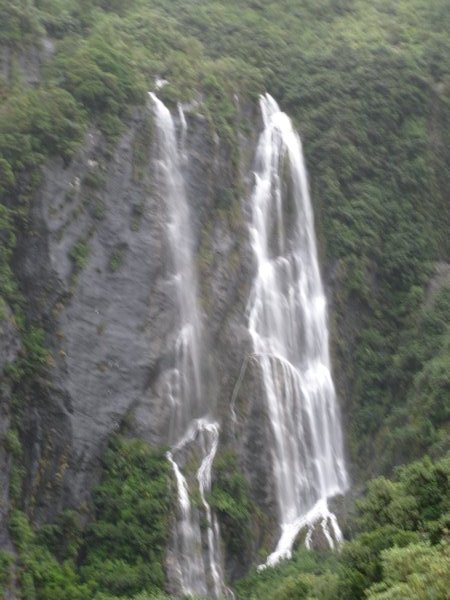 Waterfall after the rain at Franz Joseph Glazier