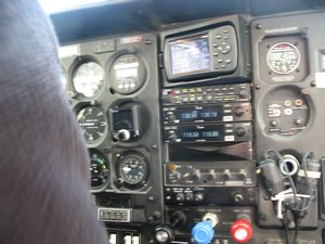 Plane's engine control panel