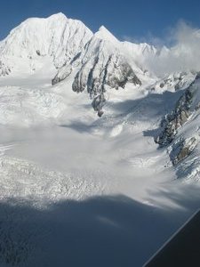 panaromic view of Fox Glazier from the Plane