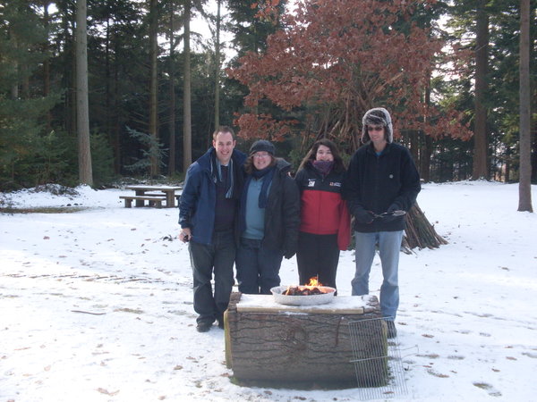 Boxing day barbecue in the New Forest