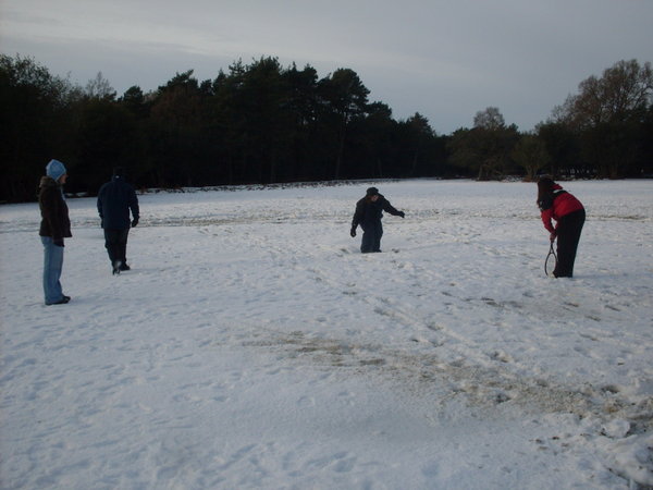 French cricket in the snow - the best fun ever!