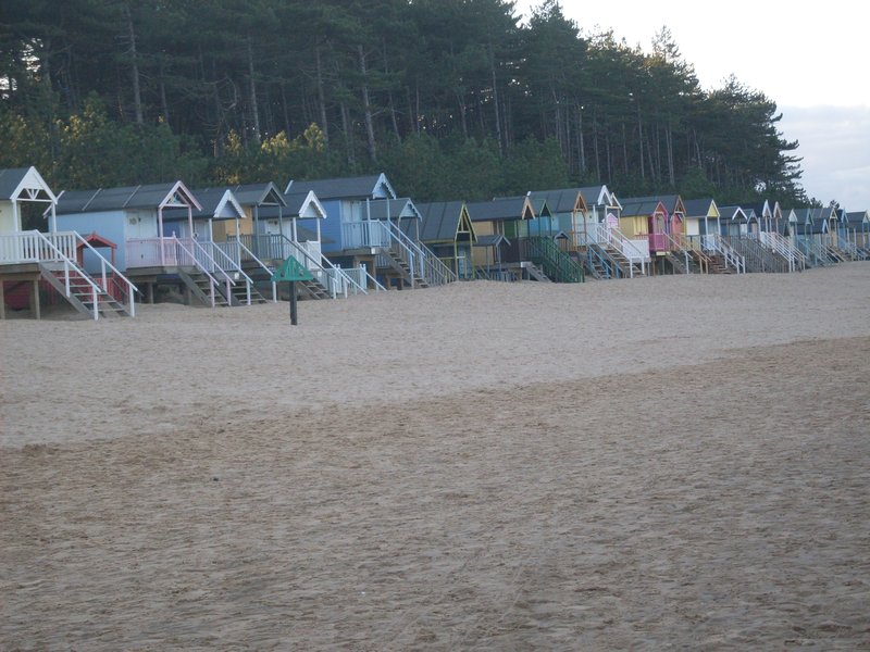 Colourful beach huts at Wells-next-the-sea