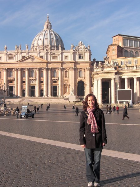 Me in front of St. Peter's Basilica