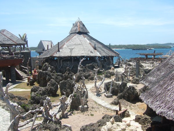 Huts by the caves