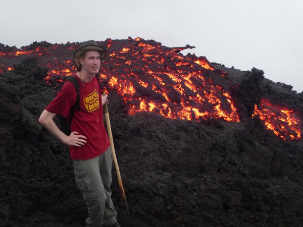 About 3m from the lava