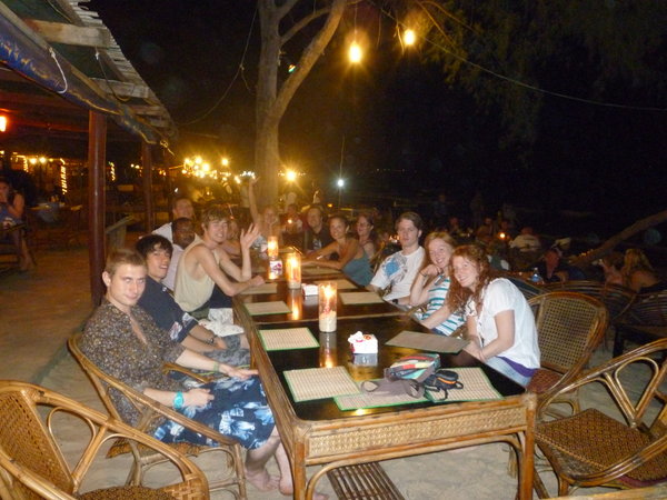 The group- bbq on the beach at Sihanoukville