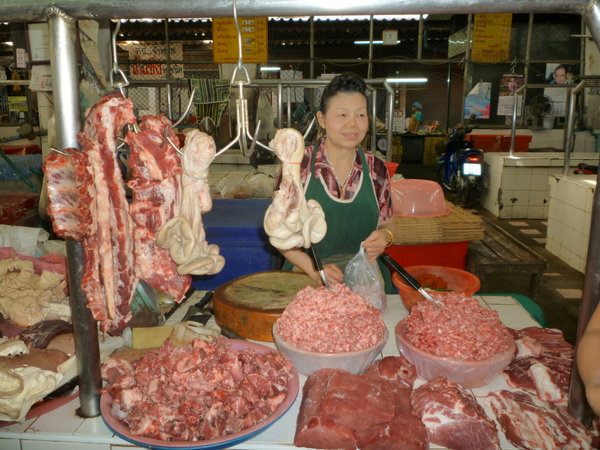 Raw Meat in the local market