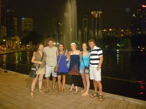Outside the Patronas Towers- Singapoore