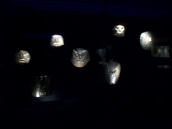 Gold Masks in the Museo del Oro
