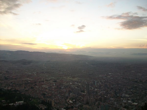 Sunset over Bogota