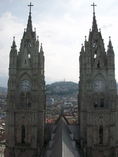 The Basilica´s bell towers seen from the Spire