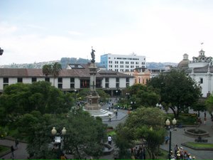 View of Plaza de la Independencia from the Presidential Palace