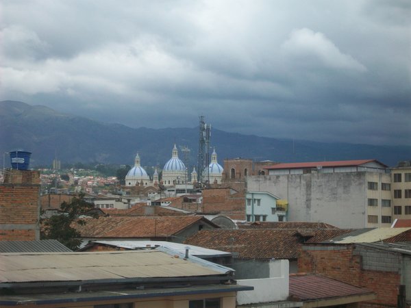 View of Cuenca from the hostel rooftop