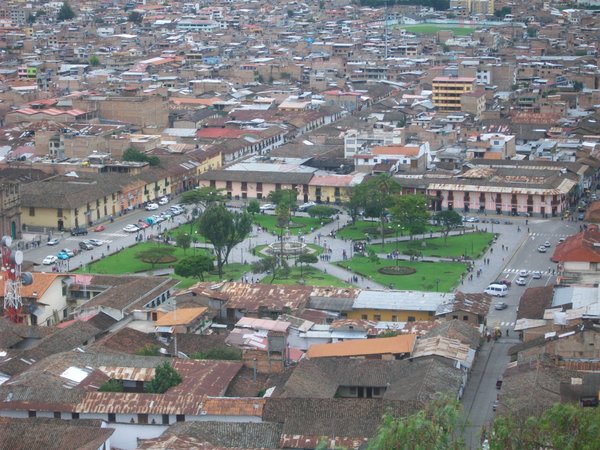 Plaza de Armas as seen from San Apolonia hill