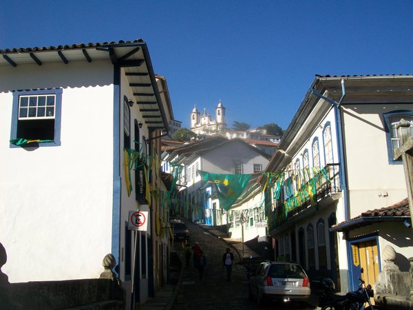 One of the many hilly streets