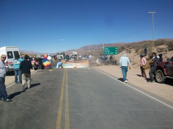 Roadblock outside of Humahuaca