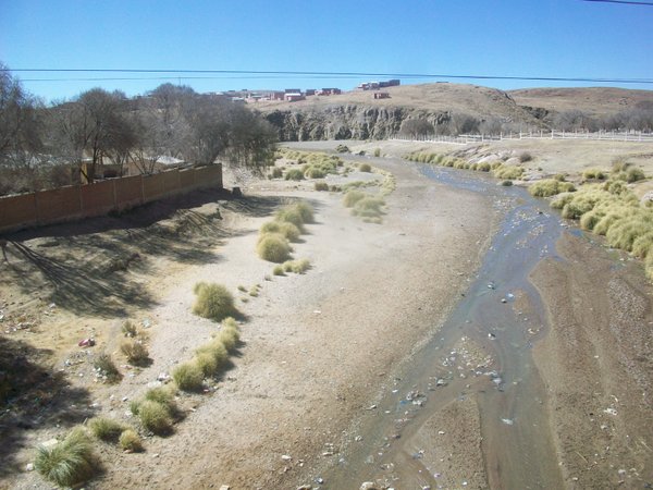 The mighty River Villazon which separates Argentina and Bolivia 