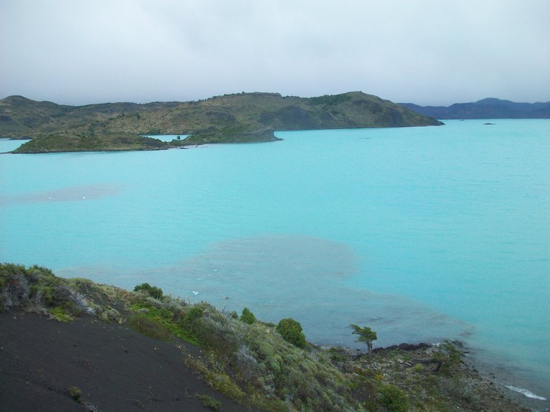 The turquoise waters of Lake Pehoe once more