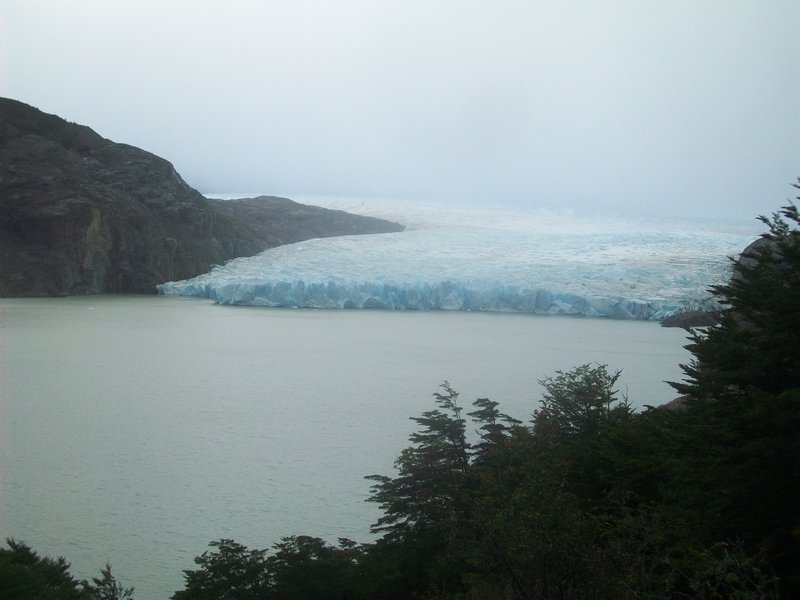 One side of the massive Grey Glacier
