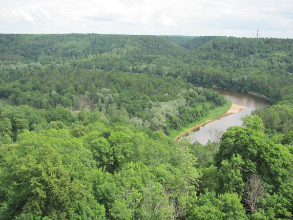 View of River Gauja from Turaida Castle Tower