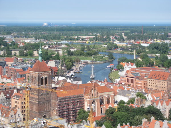 View from St Mary's Church over Gdansk old town