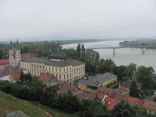 View from Esztergom Basilica over the Danube, with Slovakia on the opposite bank