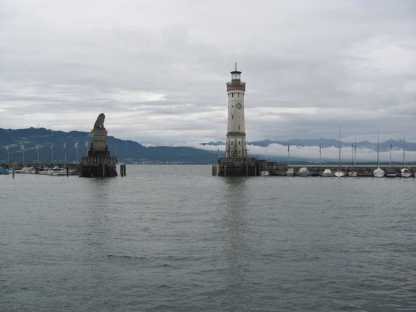 Lindau Harbour and Lake Constance