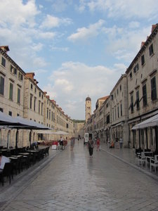 The main street in Dubrovnik