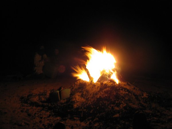 Bonfire in the desert