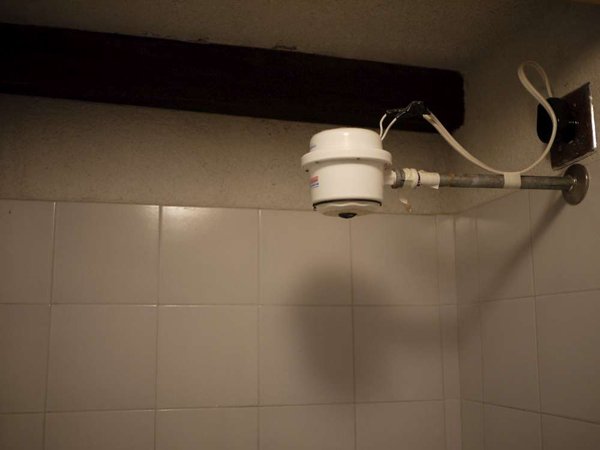 03 - The shower head at Hostal Campobello