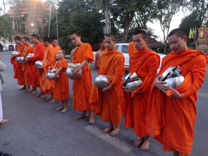 Alms for monks