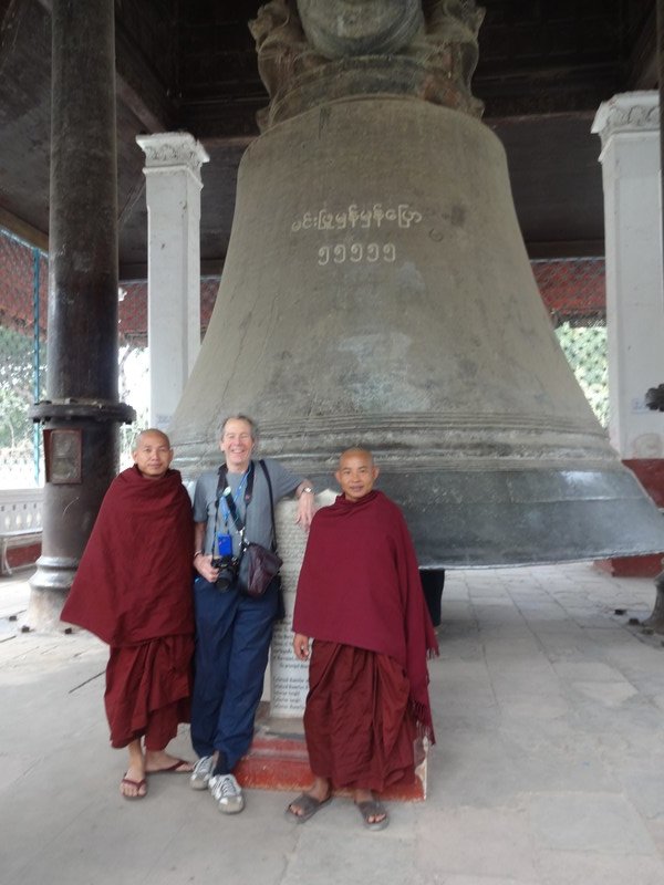 Doug with two monks