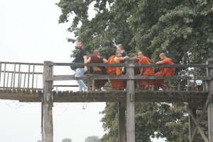 Monks on the bridge
