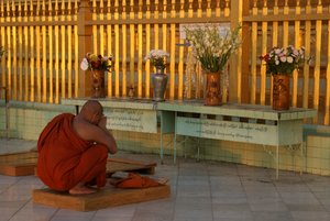 Monk at worship