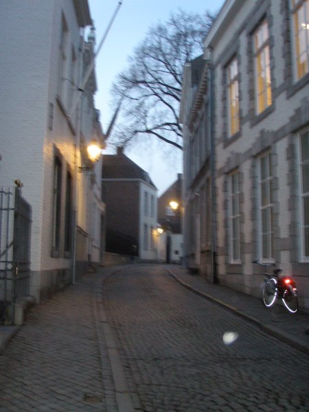 Maastricht street, by night.