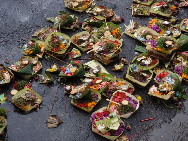 Hindu offerings in Kuta beach