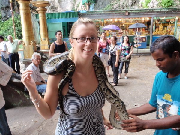 Yep - Geena held a snake!