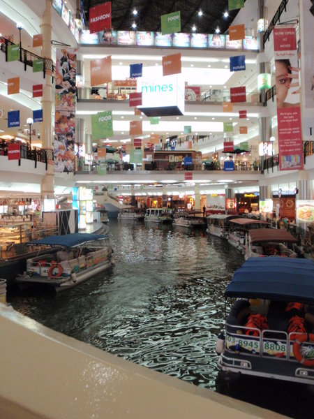 A river inside a shopping mall!