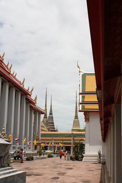 Inside Wat Pho complex of temples
