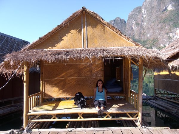 floating bamboo house