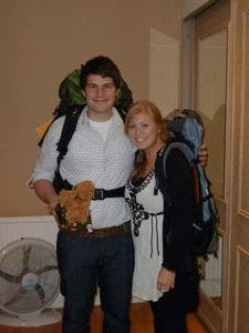 Me and Fi with our Back Packs