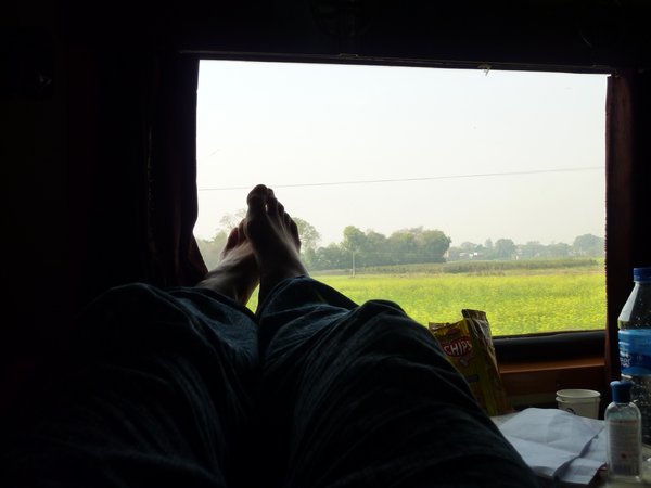 View from train bed