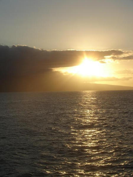 Sunset underway in the Maui Triangle