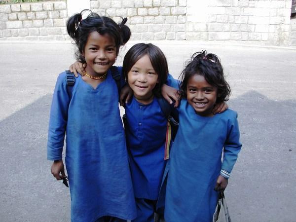 Kids in a tiny village near Manali