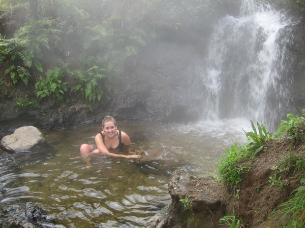 Natural hot water pool