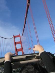 Cruisin' across the Golden Gate Bridge