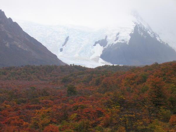 the colors, the mountain, the glaciar