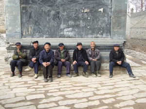Old guys hanging out in Zhangbi