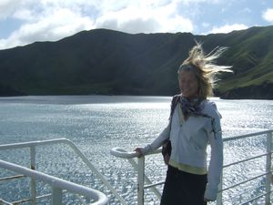 Jenis hair going wild on Wellington - Picton Ferry
