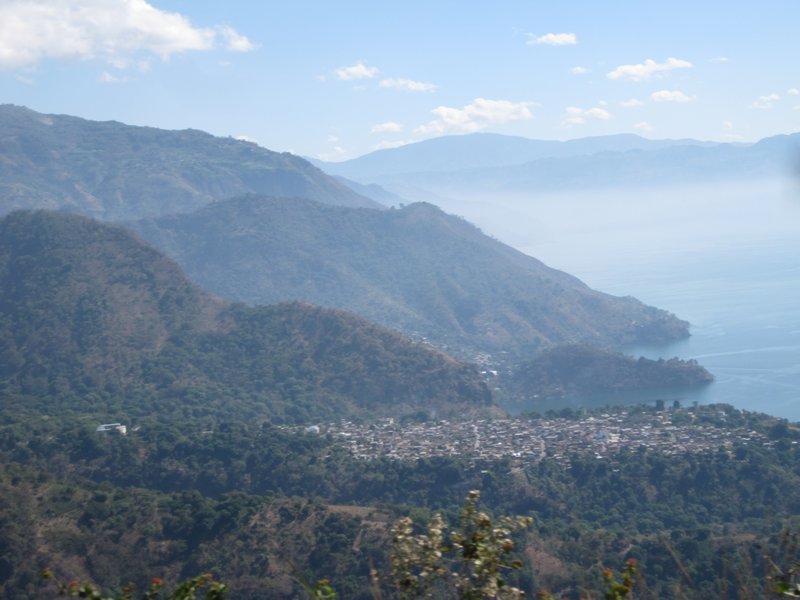 a beautiful view of San Pedro on Lake Atitlan